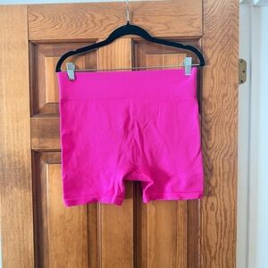 Wild Fable Hot Pink Ribbed Bike Shorts